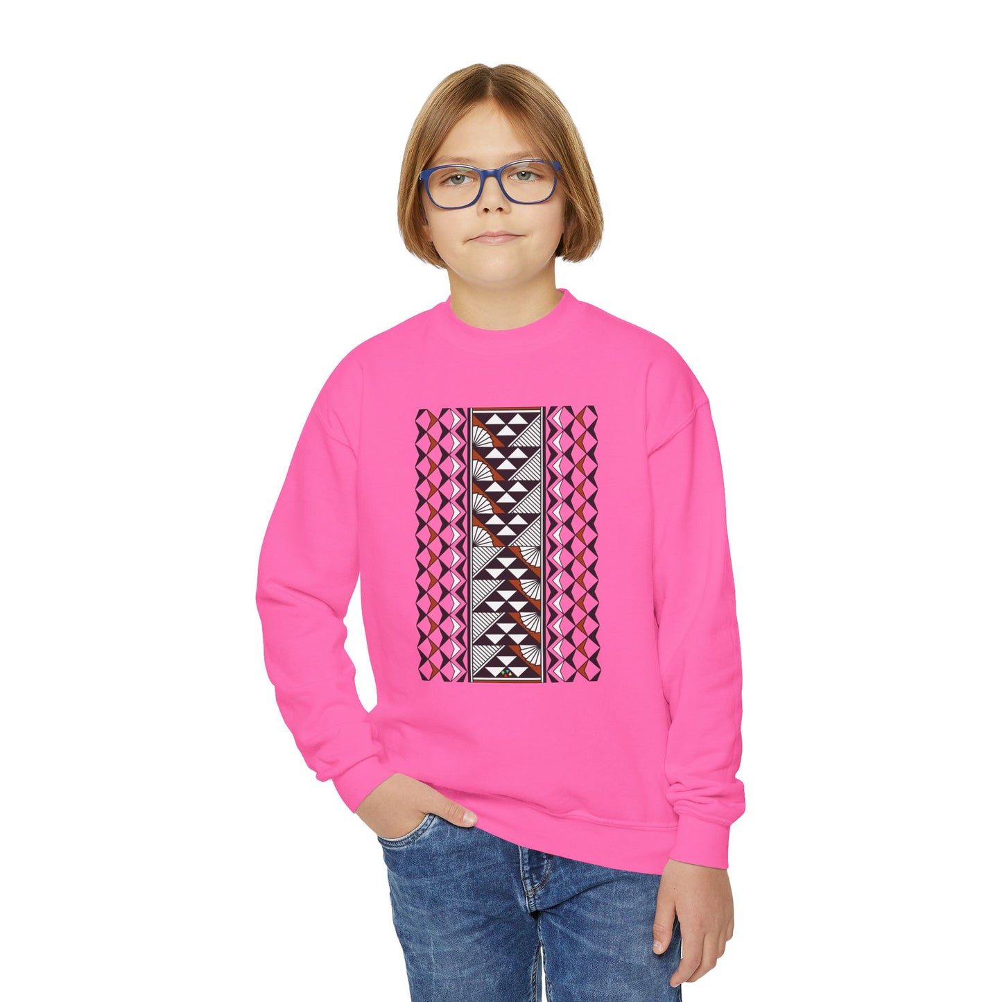 Rain and Sun in Rust Youth Crewneck Sweatshirt