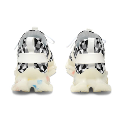 Sacred Mountains in Gray Women's Mesh Sneakers