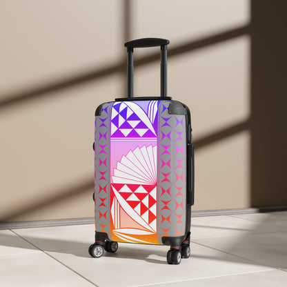 Rainbow Sunrise on Silver Suitcases