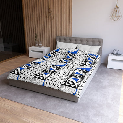 Southwest Sunrise in Blue Microfiber Duvet Cover