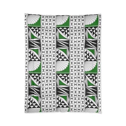 Southwest Sunrise in Green Comforter