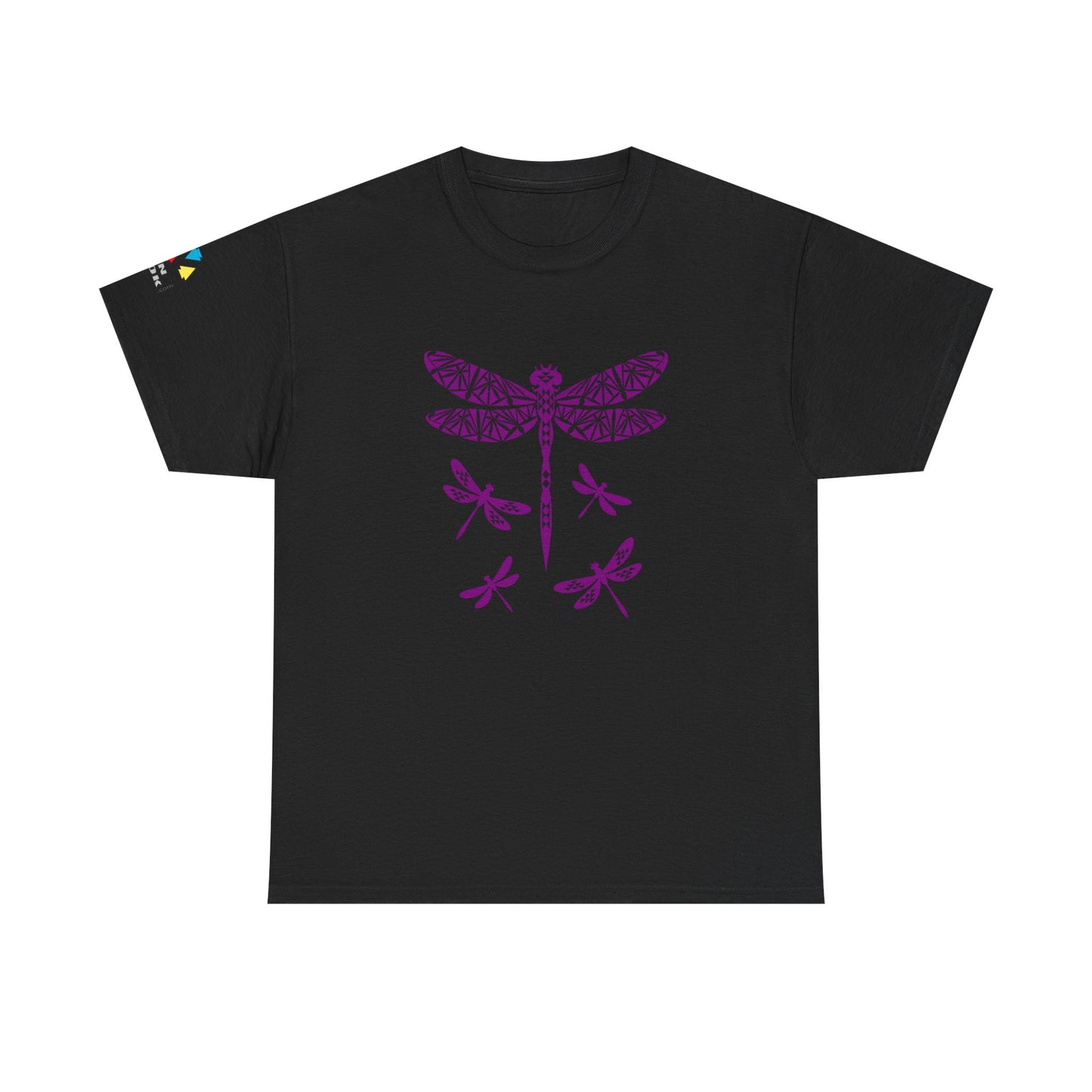 Native Dragonfly in Purple Gildan Unisex Tee
