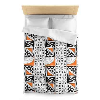 Southwest Sunrise in Orange Microfiber Duvet Cover