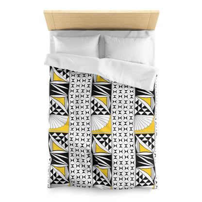Southwest Sunrise in Yellow Microfiber Duvet Cover
