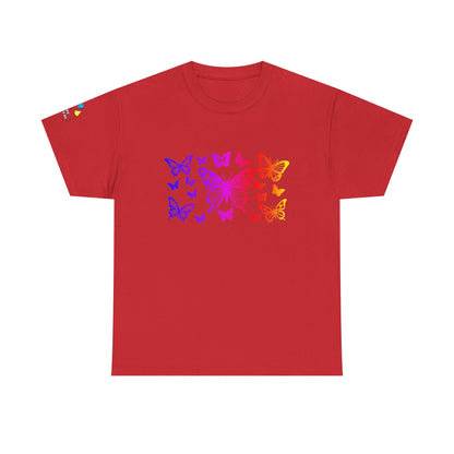Rainbow Butterfly Dance Gildan Unisex Tee