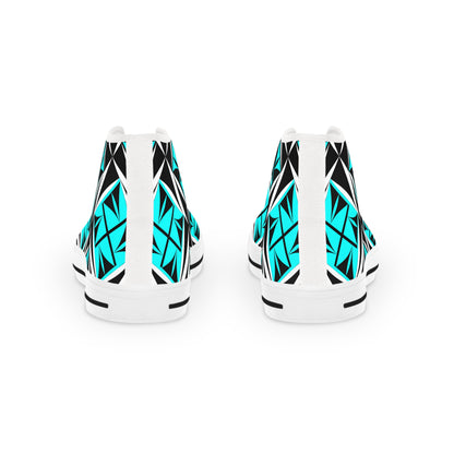 Sacred Winds in Turquoise High Top Sneakers