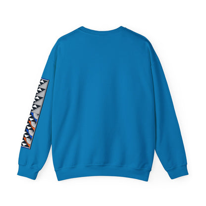 Sun and Rain in Blue/Orange Unisex Sweatshirt