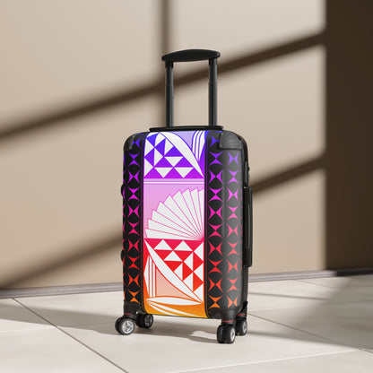 Rainbow Sunrise on Black Suitcases