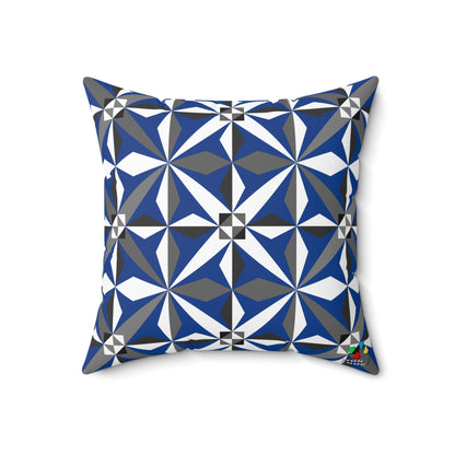 Morning Star in Blue Square Pillow