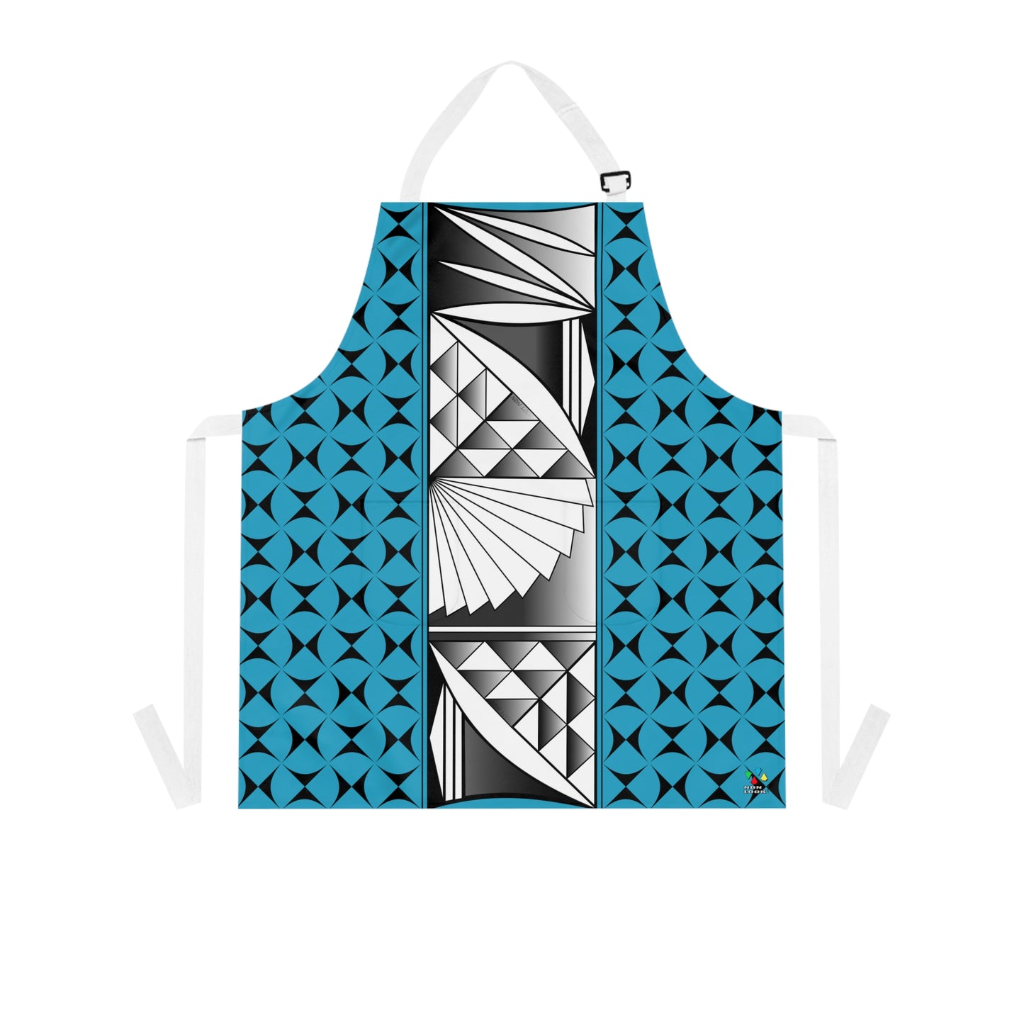 Chrome Sunrise in Turquoise Two Pocket Apron