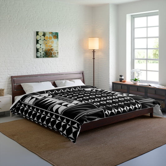 Southwest Feather Blessing in Gray Comforter