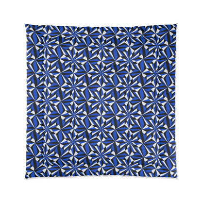 Southwest Desert Flower in Blue Comforter