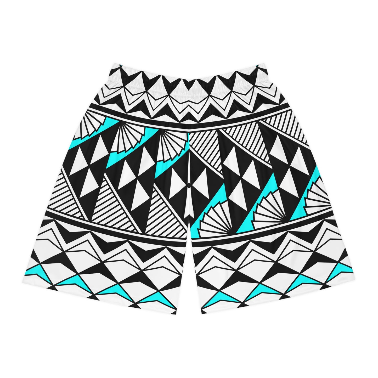 Sun and Rain in Turquoise Basketball Shorts
