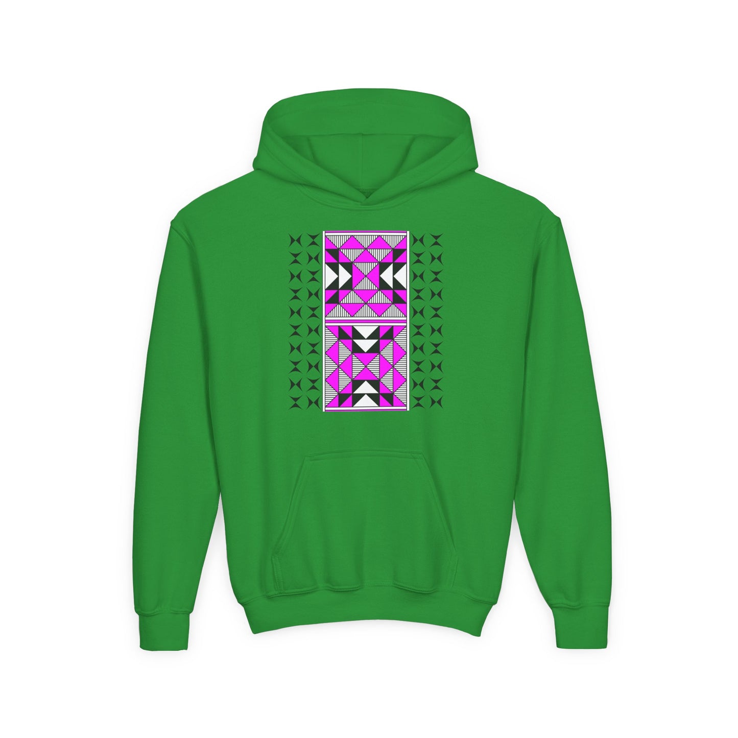 Sacred Mountains in Pink Youth Heavy Blend Hooded Sweatshirt