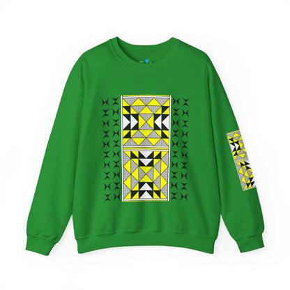 Sacred Mountains in Yellow Unisex Sweatshirt