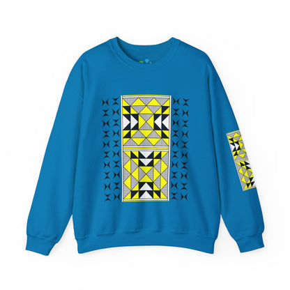 Sacred Mountains in Yellow Unisex Sweatshirt