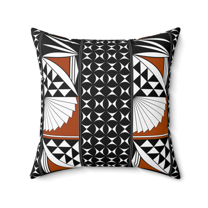 Southwest Sunset in Rust Square Pillow