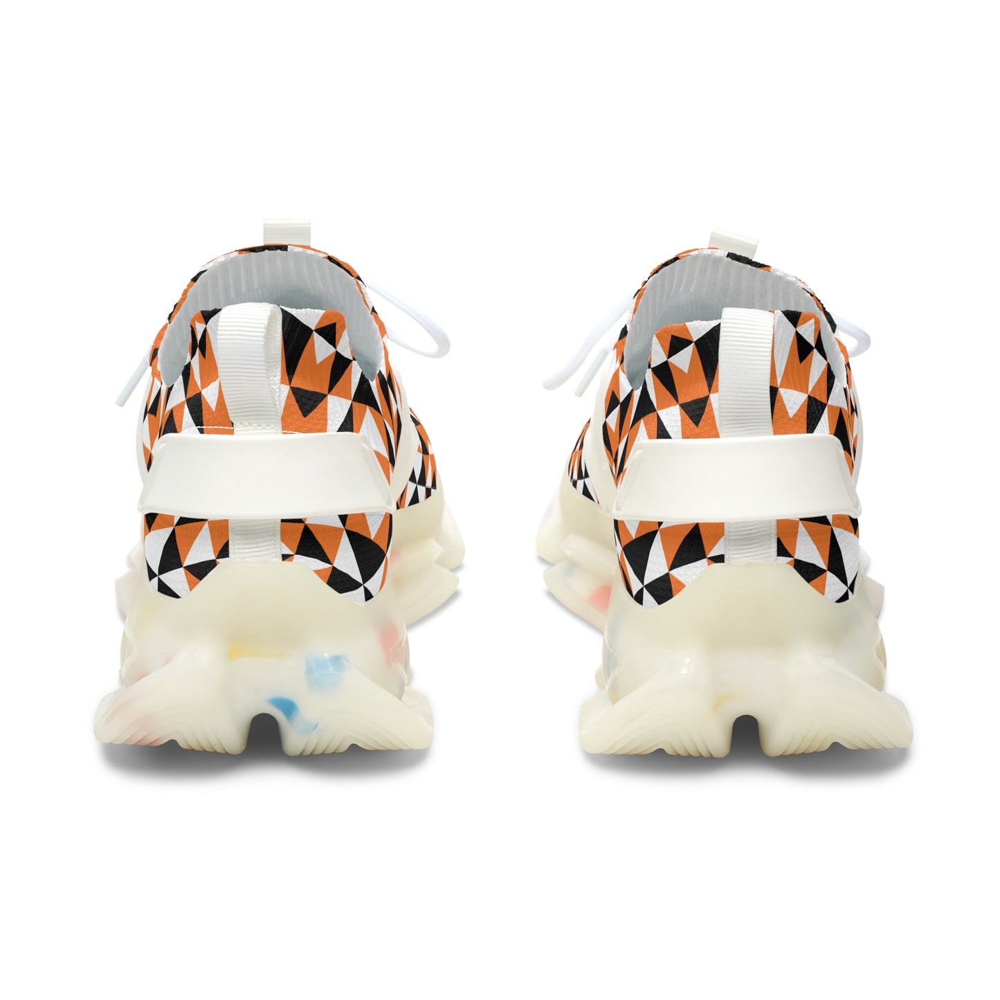 Sacred Mountains in Orange Women's Mesh Sneakers