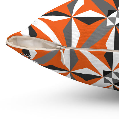 Morning Star in Orange Square Pillow