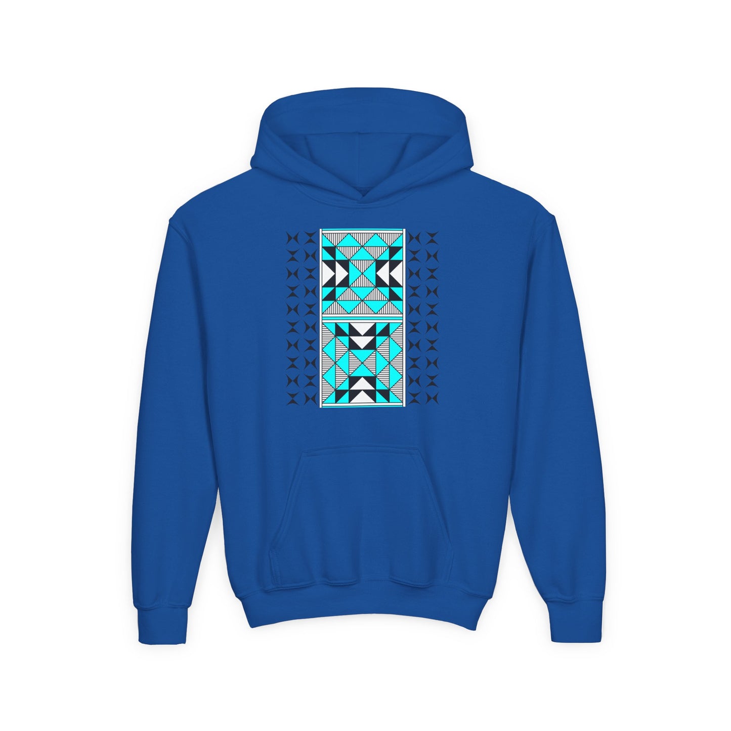 Sacred Mountains in Turquoise Youth Heavy Blend Hooded Sweatshirt