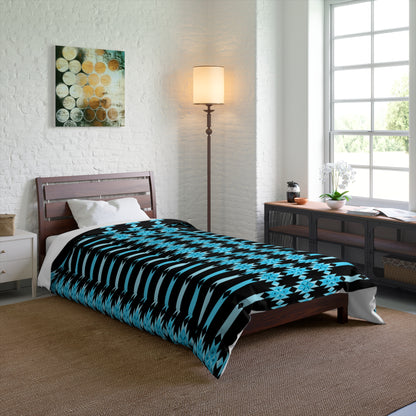 Southwest Desert Diamonds in Turquoise Comforter