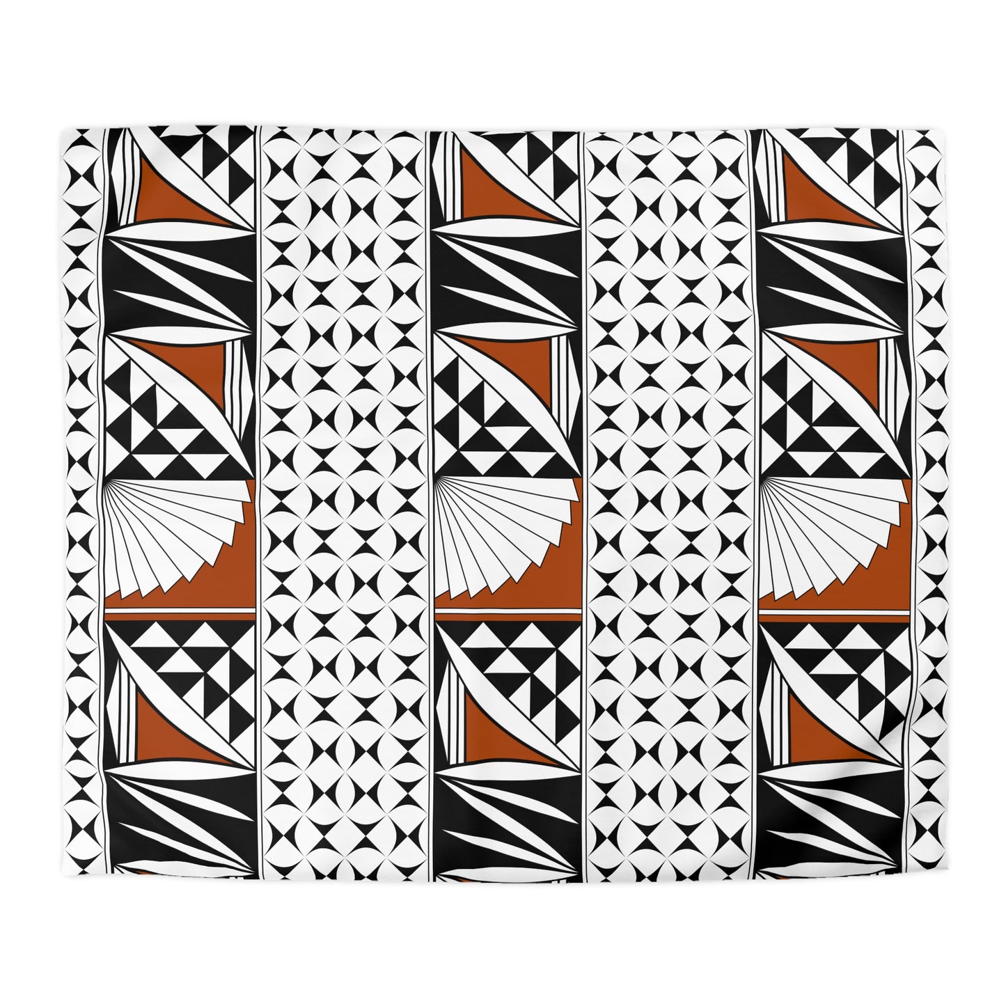 Southwest Sunrise in Rust Microfiber Duvet Cover