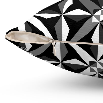 Morning Star in Black Square Pillow