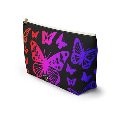 Rainbow Butterflies Pouch w T-bottom