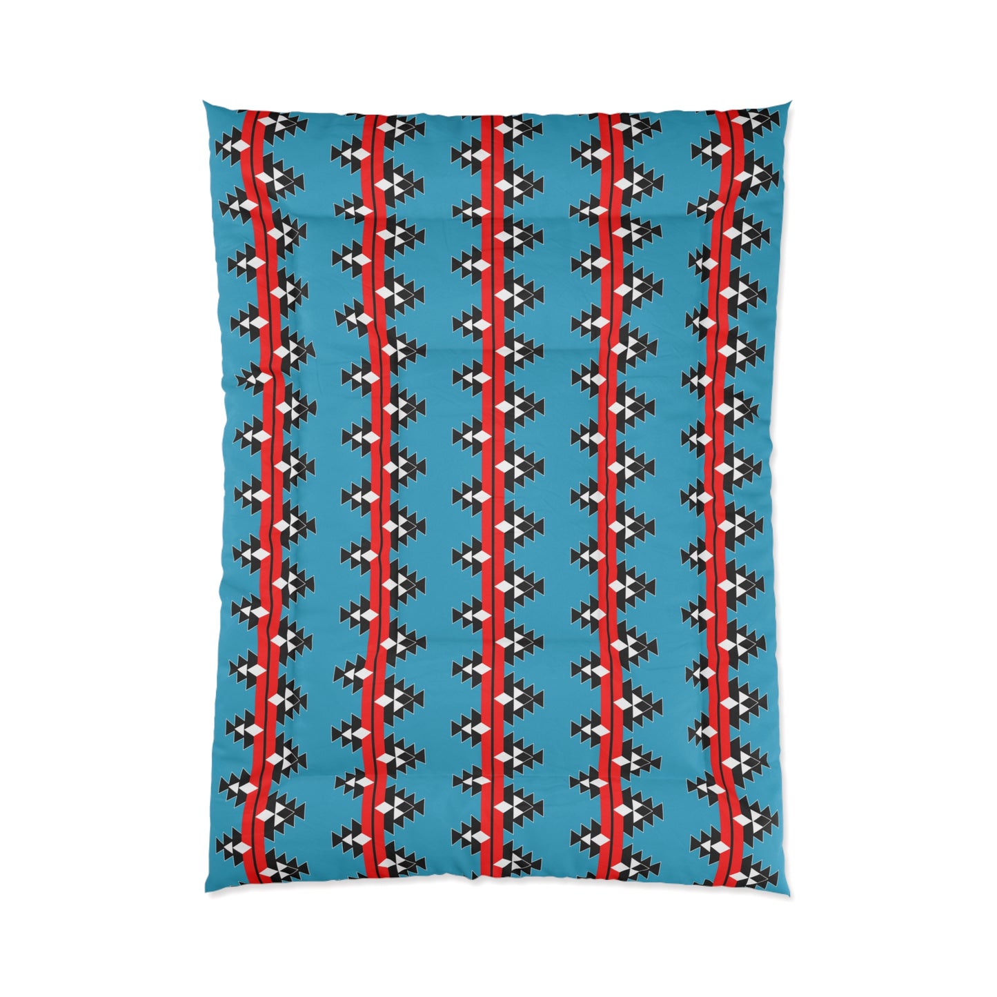 Native Woven Stories on Turquoise Comforter