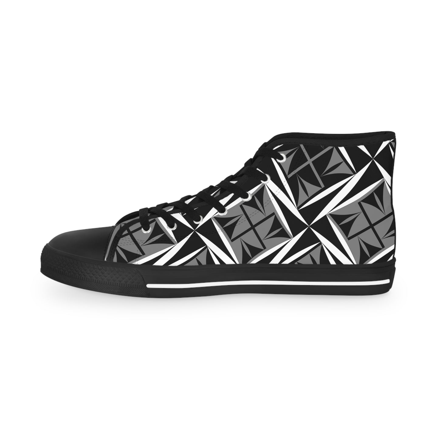 Sacred Winds in Charcoal High Top Sneakers