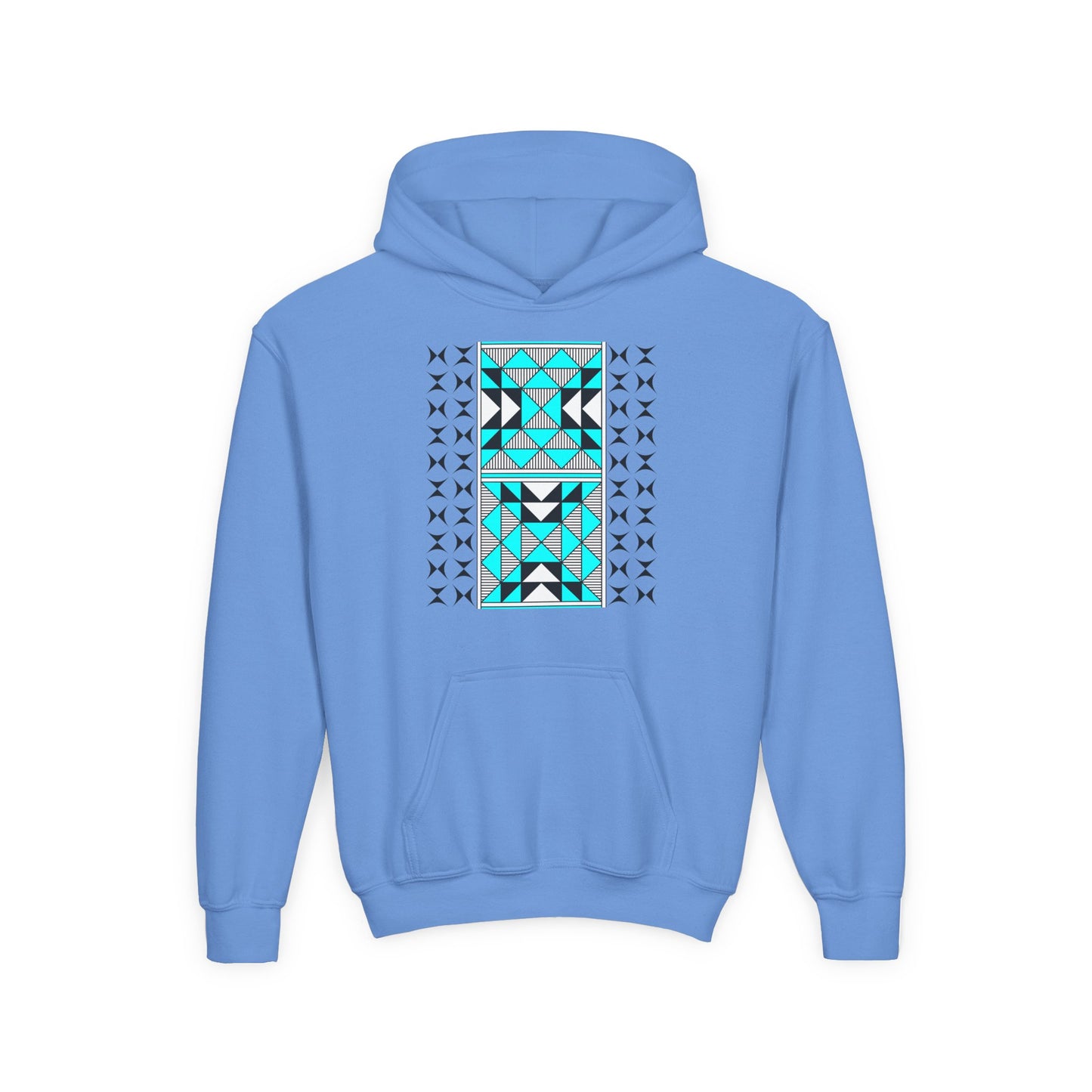 Sacred Mountains in Turquoise Youth Heavy Blend Hooded Sweatshirt