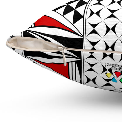 Southwest Sunrise in Red Square Pillow