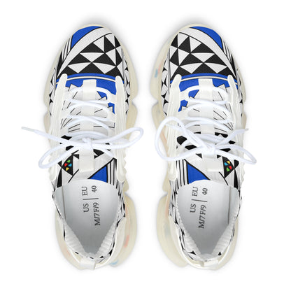 Southwest Sunrise in Blue Women's Mesh Sneakers