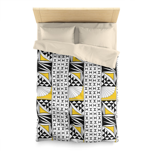 Southwest Sunrise in Yellow Microfiber Duvet Cover