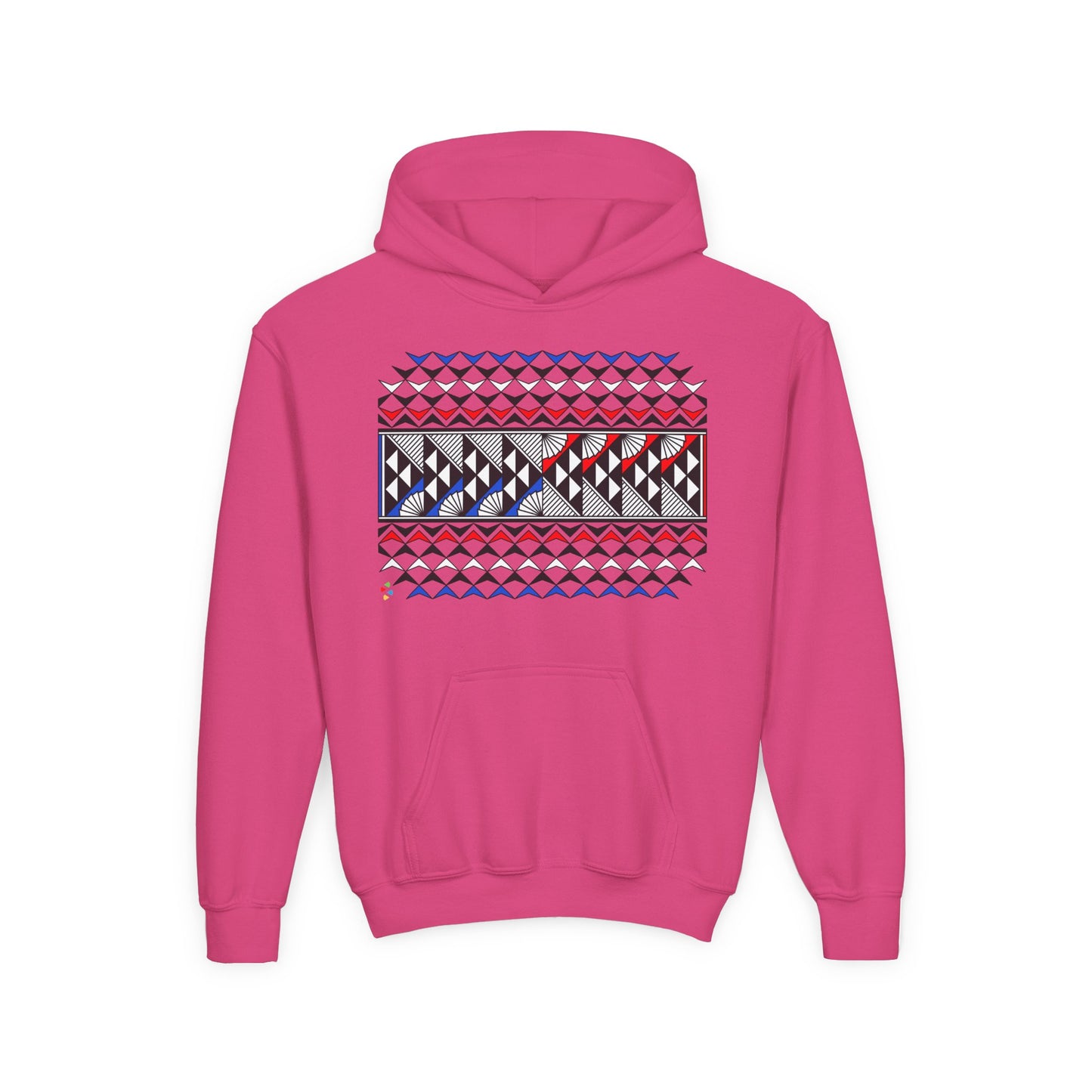 Red/White/Blue Rain and Sun Youth Heavy Blend Hooded Sweatshirt