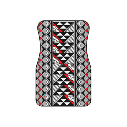 Sun and Rain in Red Car Mats (Set of 4)