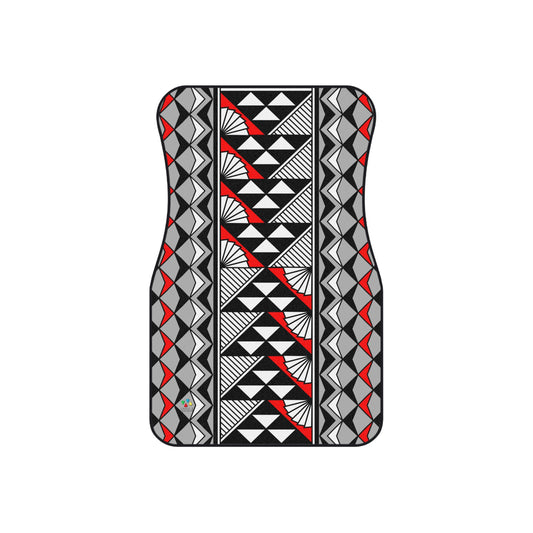 Sun and Rain in Red Car Mats (Set of 4)