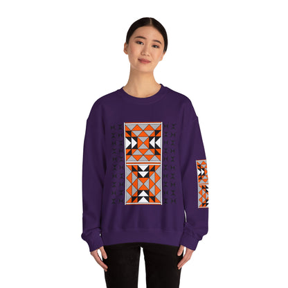 Sacred Mountains in Orange Unisex Sweatshirt