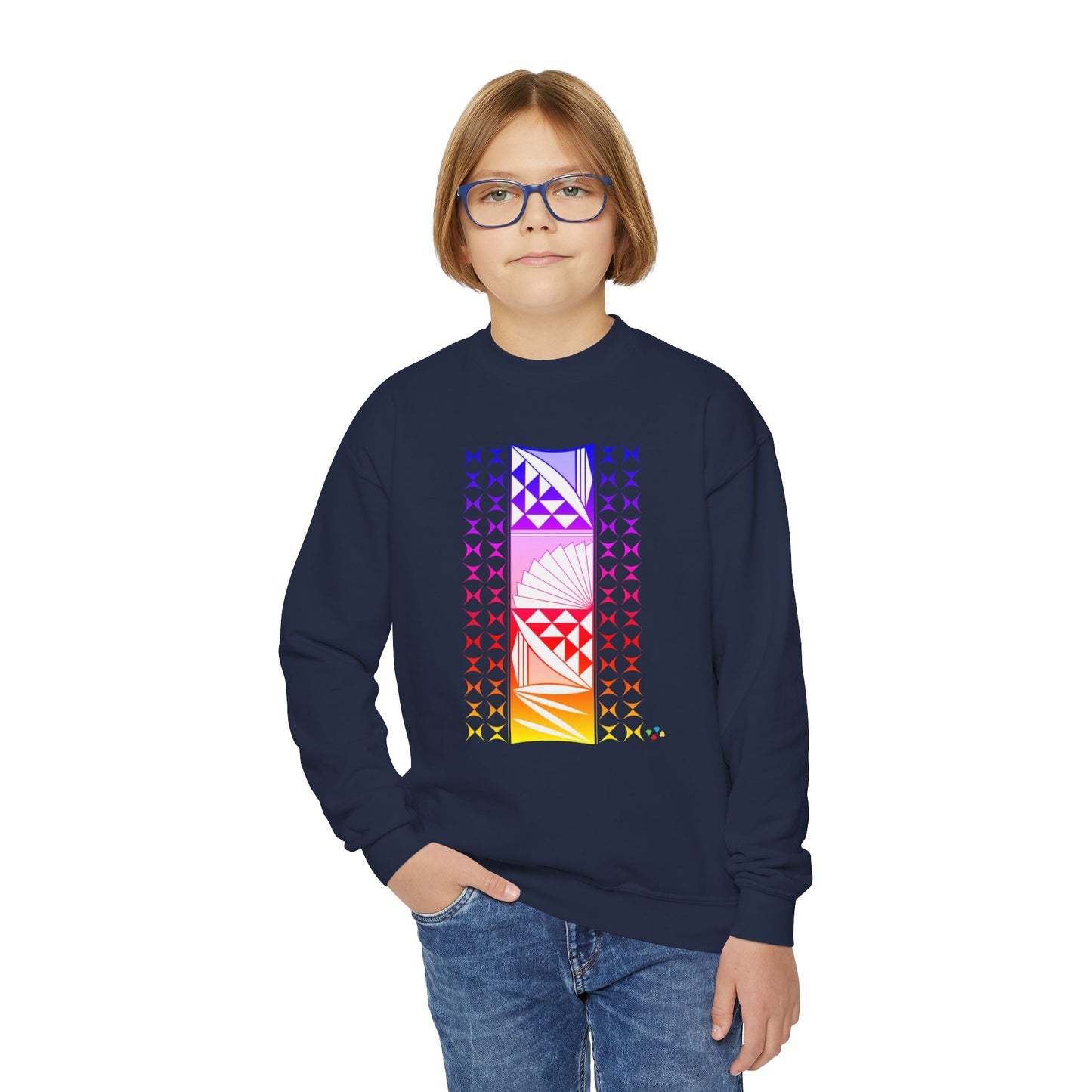 Rainbow Sunrise Youth Crewneck Sweatshirt