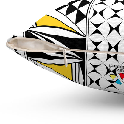 Southwest Sunrise in Yellow Square Pillow