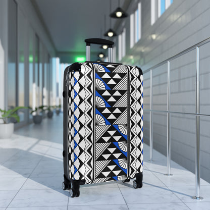 Southwest Rain and Sun in Blue Suitcases