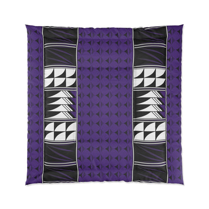 Southwest Feather Blessing on Purple Comforter