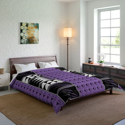 Southwest Feather Blessing on Light Purple Comforter