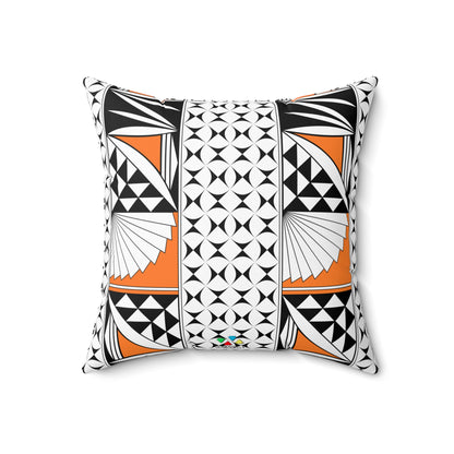 Southwest Sunrise in Orange Square Pillow