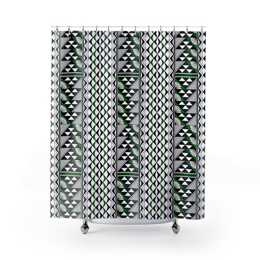 Southwest Rain and Sun in Green Shower Curtains