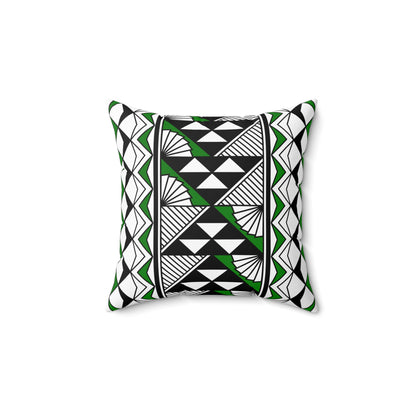 Sun and Rain in Green Spun Polyester Square Pillow