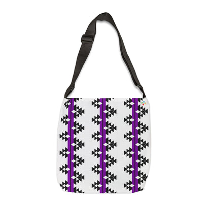 Native Stories in Purple Stories Adjustable Tote Bag