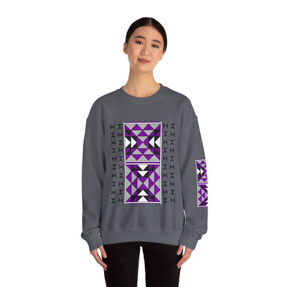 Sacred Mountains in Purple Unisex Sweatshirt