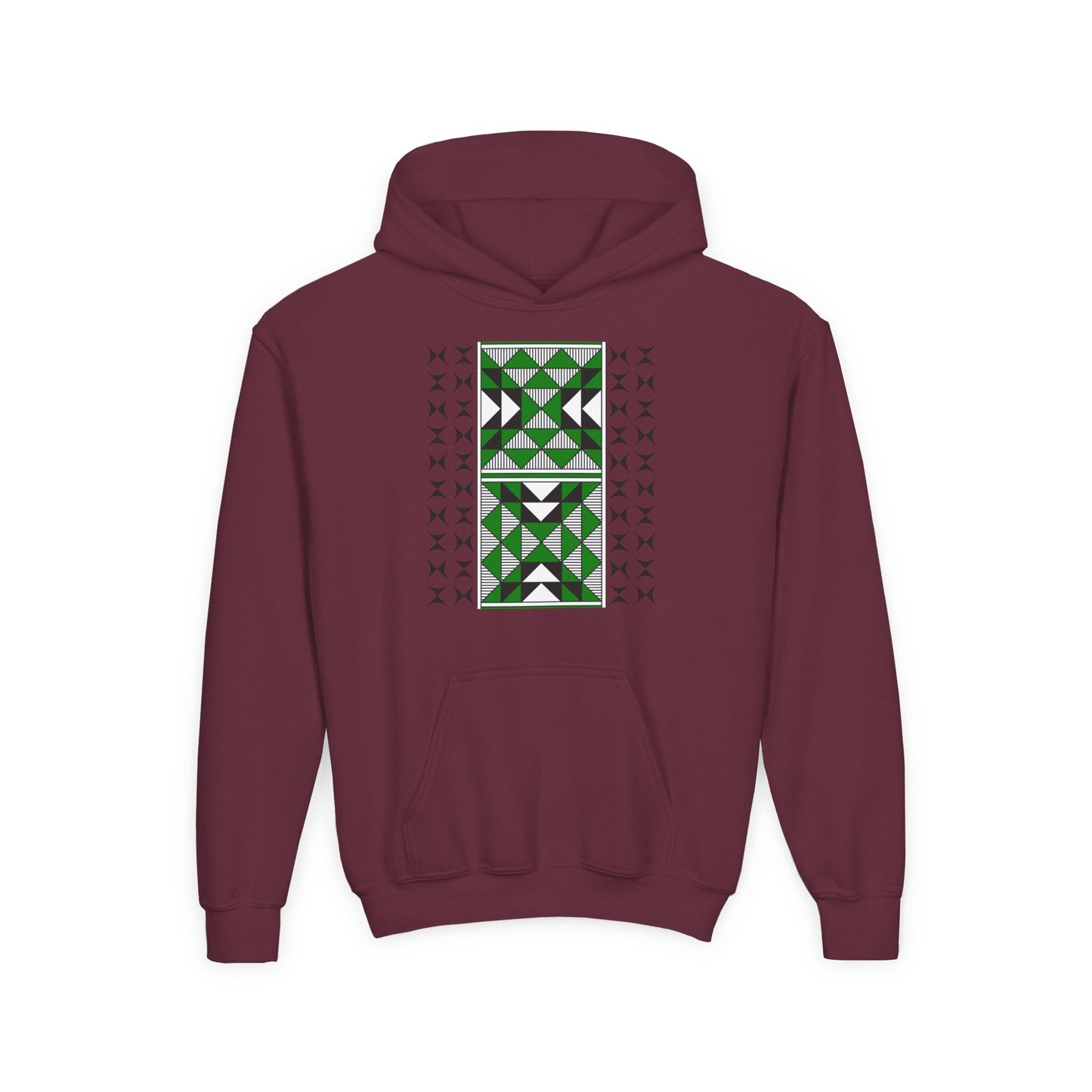 Sacred Mountains in Green Youth Heavy Blend Hooded Sweatshirt