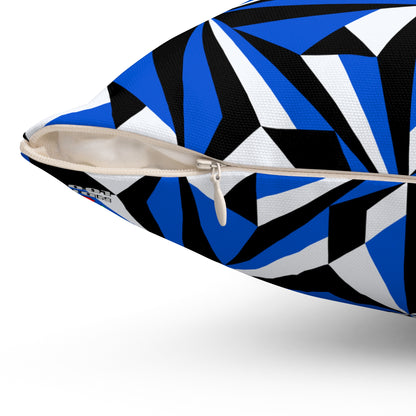 Desert Flowers in Blue Square Pillow